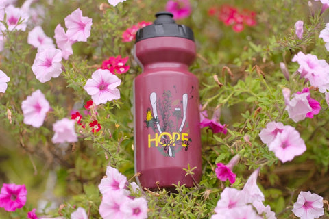 HOPE CYCLERY Water Bottle (art by Bicycle Crumbs)
